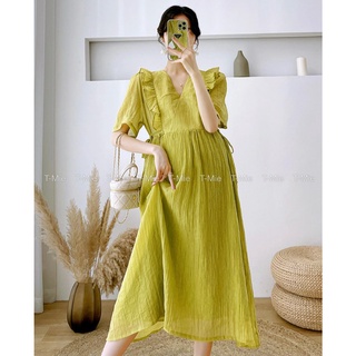  T-Mie | Đầm Bầu Maxi Quảng Châu Form Suông Sang Trọng ,Công Sở ,Dạo Phố ,Đi Tiệc Đẹp 