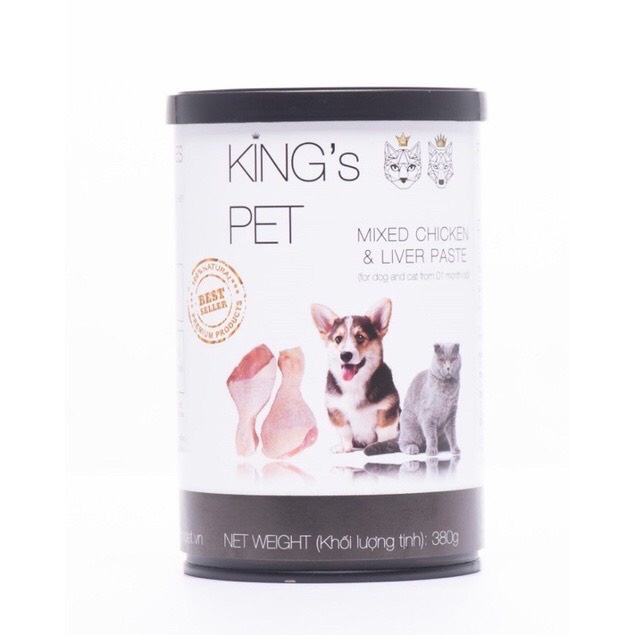 Pate Chó Mèo Kings Pet lon 380g- pate cho mèo