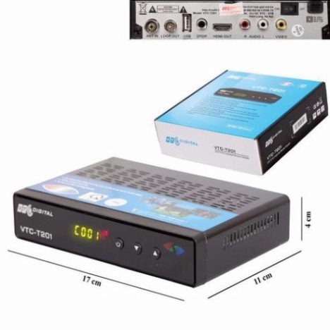 ĐẦU THU truyền hình mặt đất DVBT2 - VTC model T201 xem truyền hình miễn phí trọn đời
