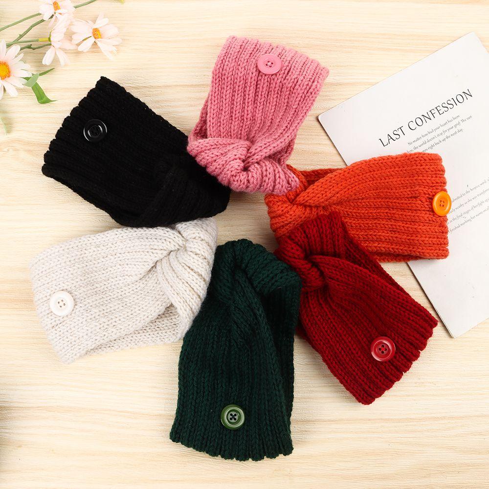 Băng Đô Vải Cotton Co Giãn Hai Nút Thời Trang Cho Nữ