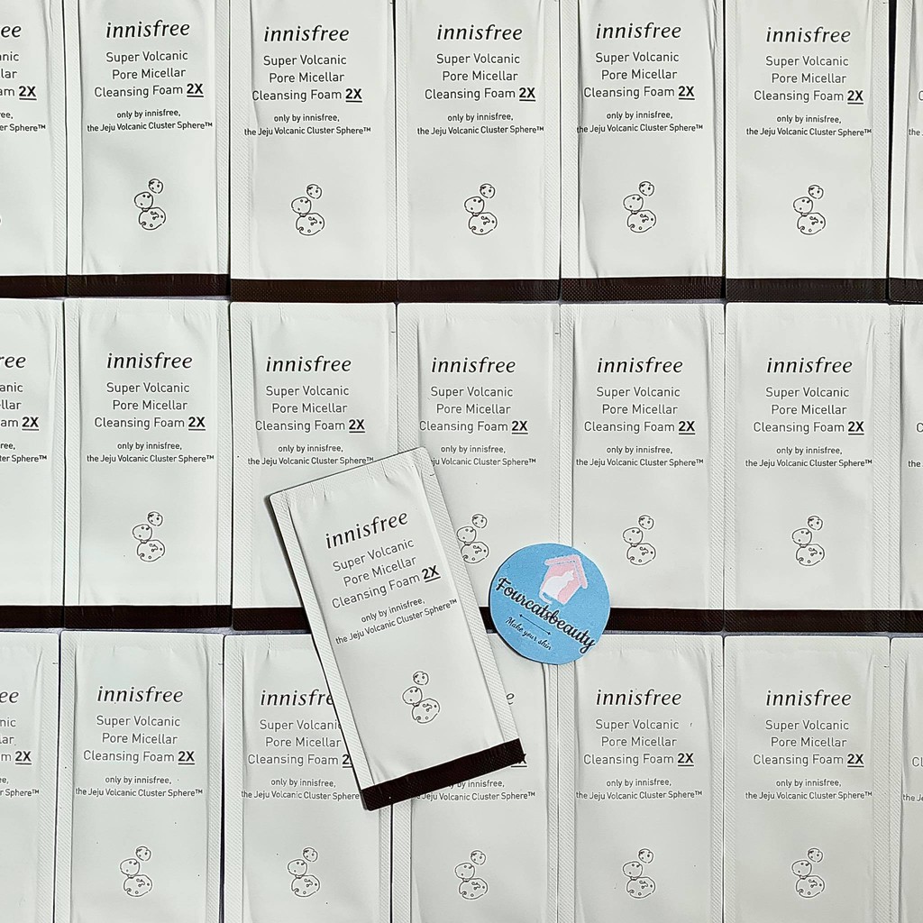 Sample 3gram Sữa Rửa Mặt Tro Núi Lửa Innisfree Super Volcanic Pore Micellar Cleansing Foam 2x | BigBuy360 - bigbuy360.vn