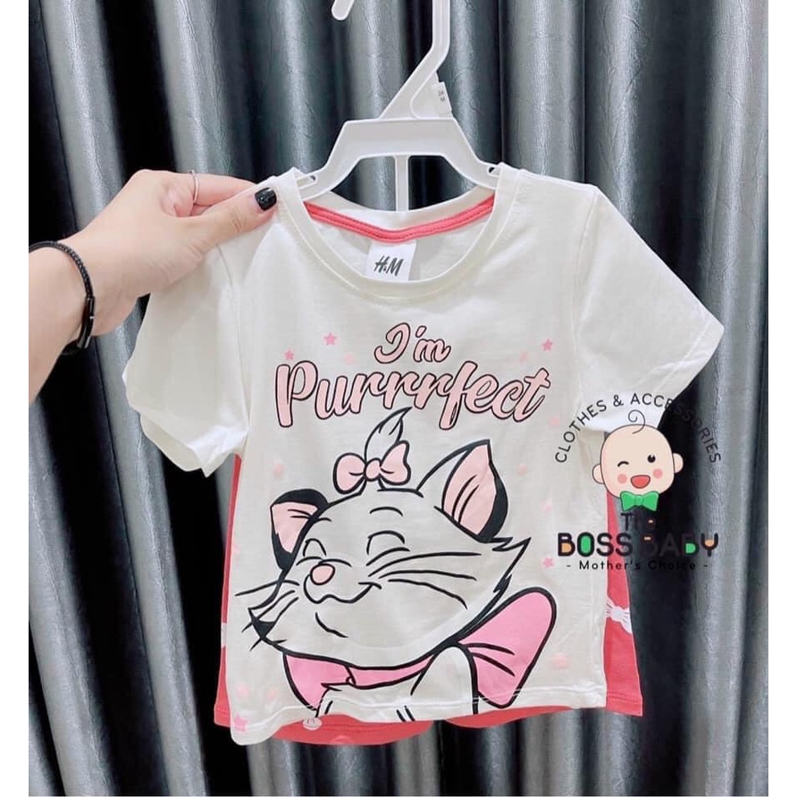 Đồ bộ bé gái combo 2 bộ mèo micket trắng chất cotton 4 chiều mềm mịn co giãn tôt