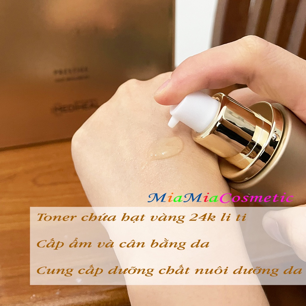 Mediheal Set Dưỡng Da 3 Món Toner Sữa Dưỡng Kem Trẻ Hóa Chống Lão Hóa Chuyên Sâu Mediheal Prestige Gold Skin Care Set