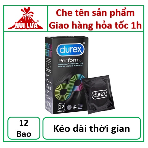 Bao cao su KÉO DÀI THỜI GIAN Durex Performa - 12 cái