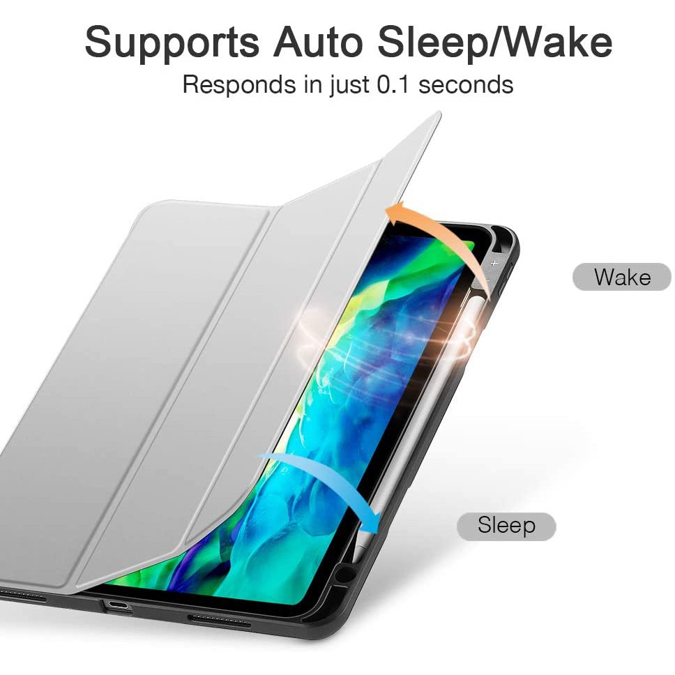 Bao da iPad Pro 11 2020  / iPad Pro 12.9 2020  ESR Rebound Pencil Holder (Có khe cắm bút Apple Pencil)