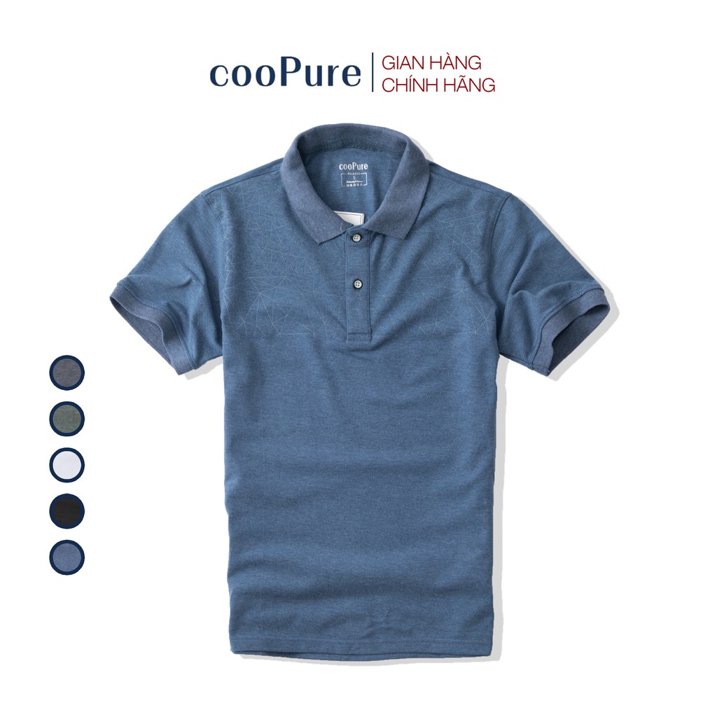 Áo thun polo nam cooPure chất vải 100% cotton, họa tiết Diamond NO.1685 (5 màu)