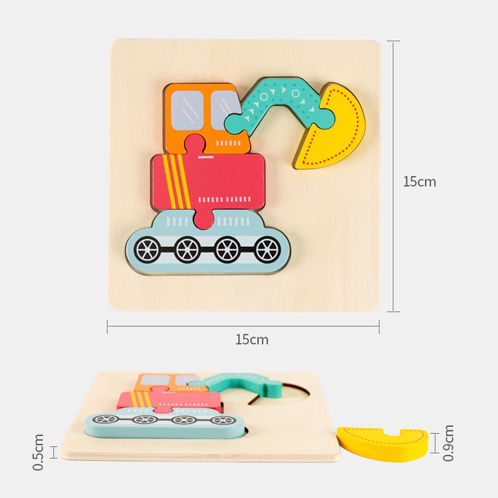 Tranh Gỗ Ghép Hình 3D Nổi Cho Bé - Đồ Chơi Thông Minh