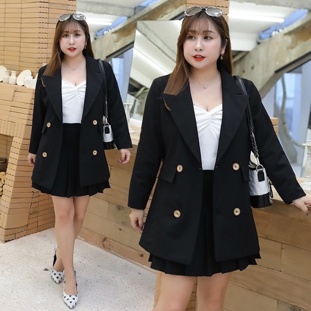 Áo vest dài tay 4 khuy cho người béo mập