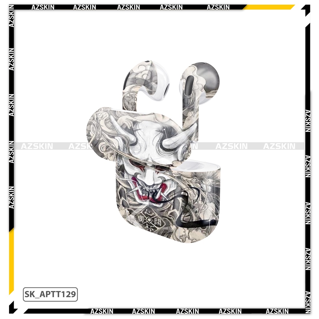 Dán Skin Hình Airpods 1/2/3/Pro Nghệ Thuật Xăm Hình |SK_APTT129| Film Chính Hãng, Chống Nước, Bền Màu, Cắt Sẵn Khuôn