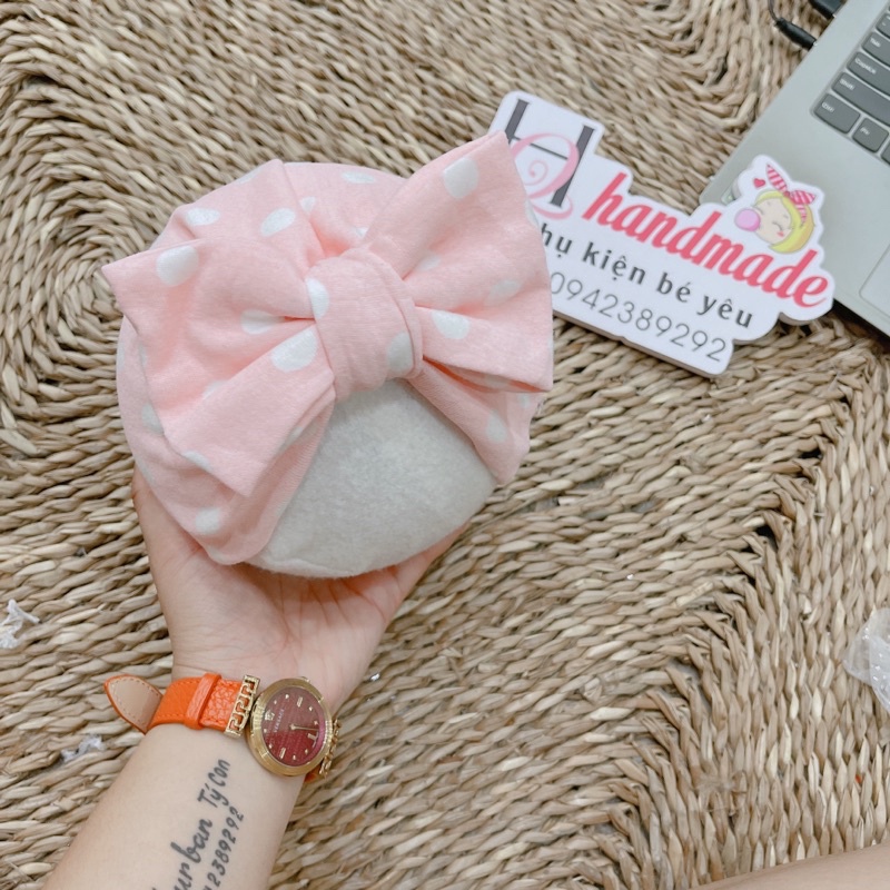 Turban sơ sinh - vải coton 4 chiều( 4-7kg.6-9kg)