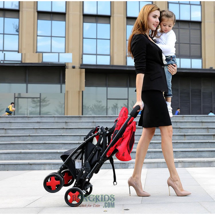 Xe đẩy 2 chiều phối lưới thoáng cao cấp cho bé Seebaby T08