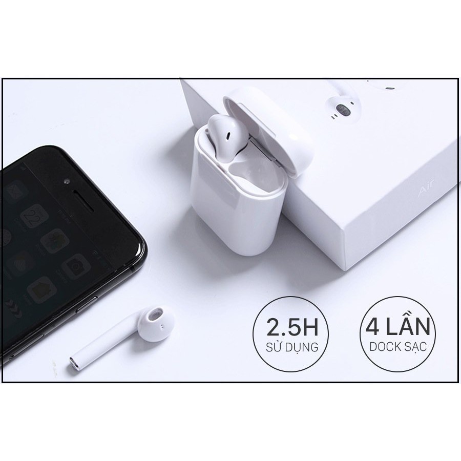 Tai nghe bluetooth không dây Inpods i12 TWS cảm ứng điều khiển cảm biến âm thanh HIFI cho Android iOS CaseAlpha