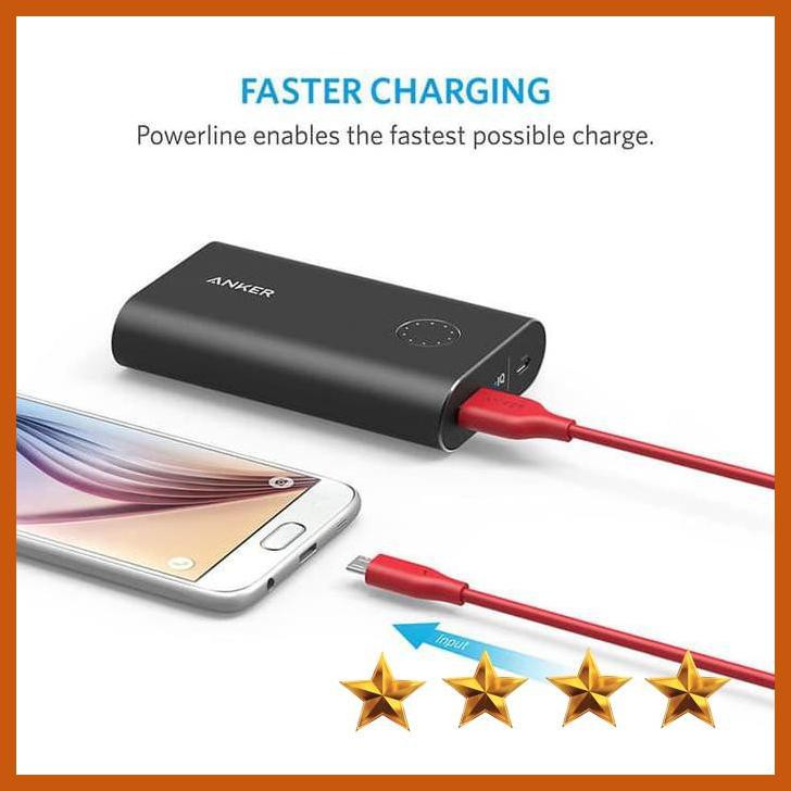 Anker Dây Cáp Sạc 6ft | 1.8m Micro Usb Red A8133 Màu Xám