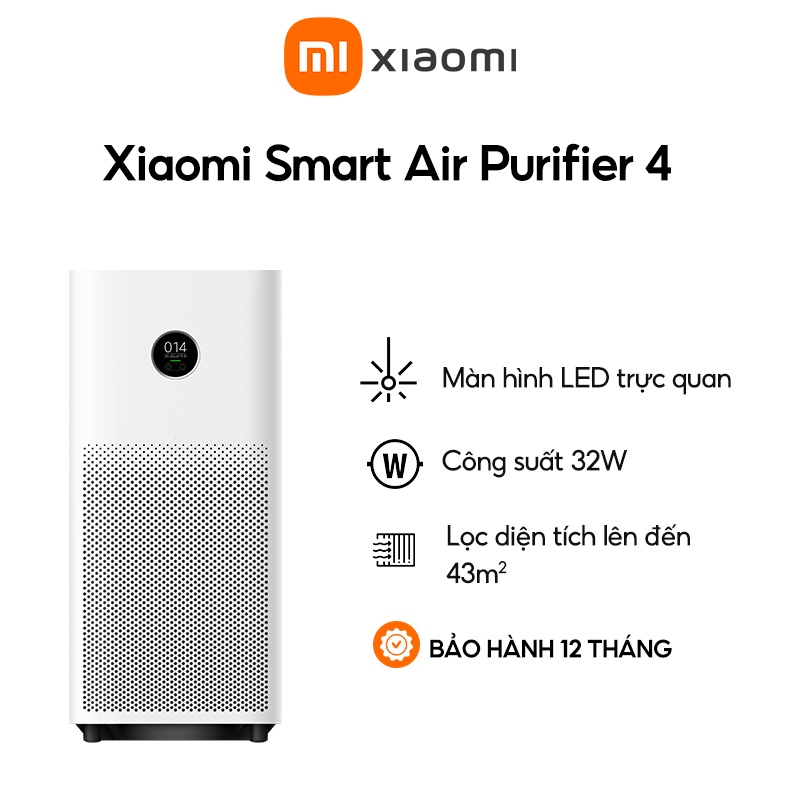 Máy lọc không khí Xiaomi Mi Air Purifier 4 | Chính hãng - Bảo hành 12 tháng