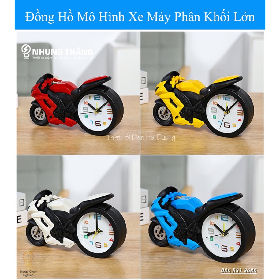 Đồng hồ báo thức mô hình xe máy phân khối lớn LY1055 - Để bàn trang trí sang trọng độc đáo, có chế độ cài báo thức