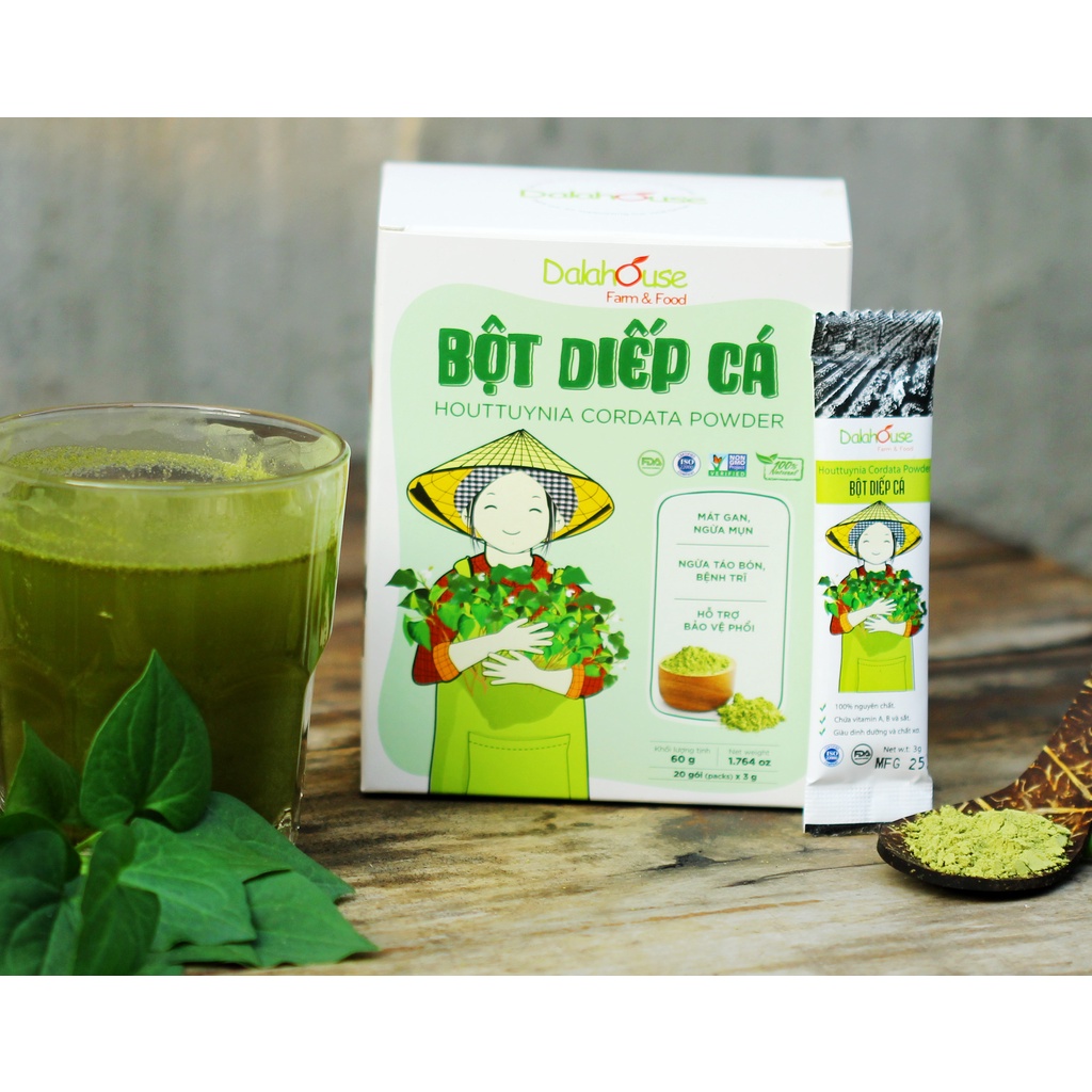 Bột Diếp Cá Hữu Cơ Nguyên Chất Sấy Lạnh Dalahouse