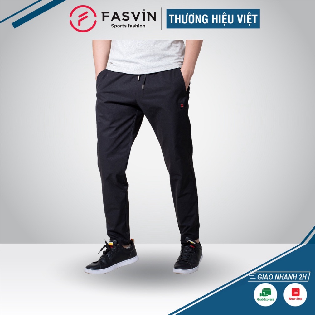 (Hàng Tốt) Quần Gió Nam Dài Thể Thao FASVIN DC21487.HN Dáng Baggy Thoải Mái Vải Gió Chun Cao Cấp Hàng Nhà Máy (ảnh thật)