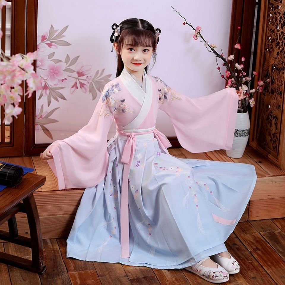 Chân váychân váy dài❃Con thỏ tinh tế dành cho trẻ em ban đầu của cô gái Hanfu Trang phục siêu tiên nữ Sakura Pri