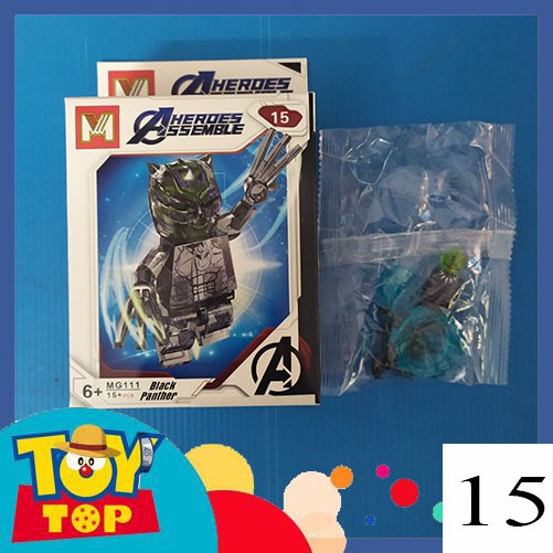 [Một hộp] ghép Lắp Ráp Xếp Hình Minifigures Marvel Super Hero Phiên Bản Trong Suốt MG111