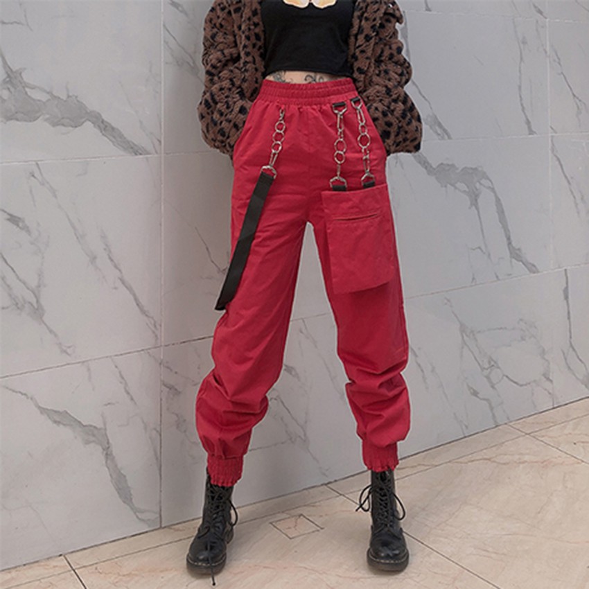 Quần Jogger Nữ Túi Hộp Bo Ống Phối Dây Nối Mắt Xích Siêu Hot Cá Tính Thời Trang WM QUAN HQ06V1
