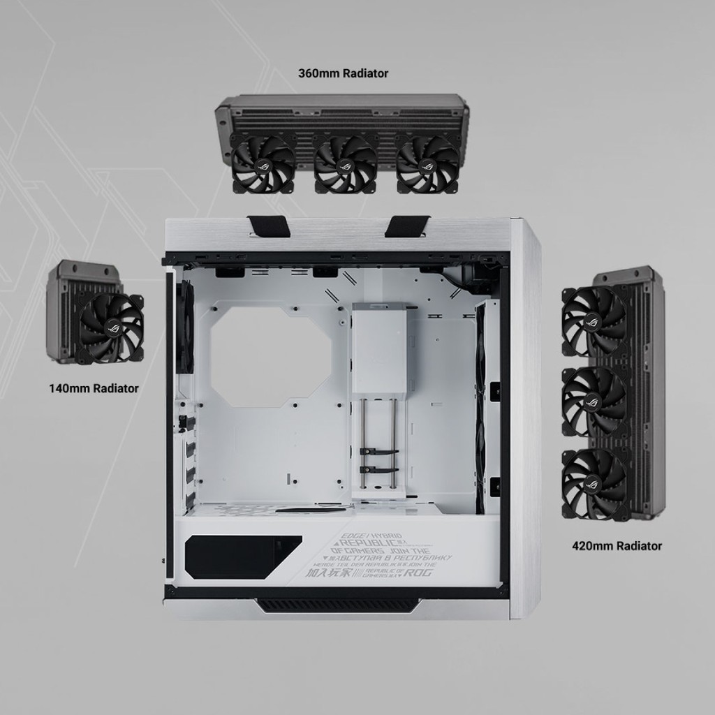 Vỏ Case ASUS ROG Strix Helios White GUNDAM GX601 Edition - Hàng Chính Hãng