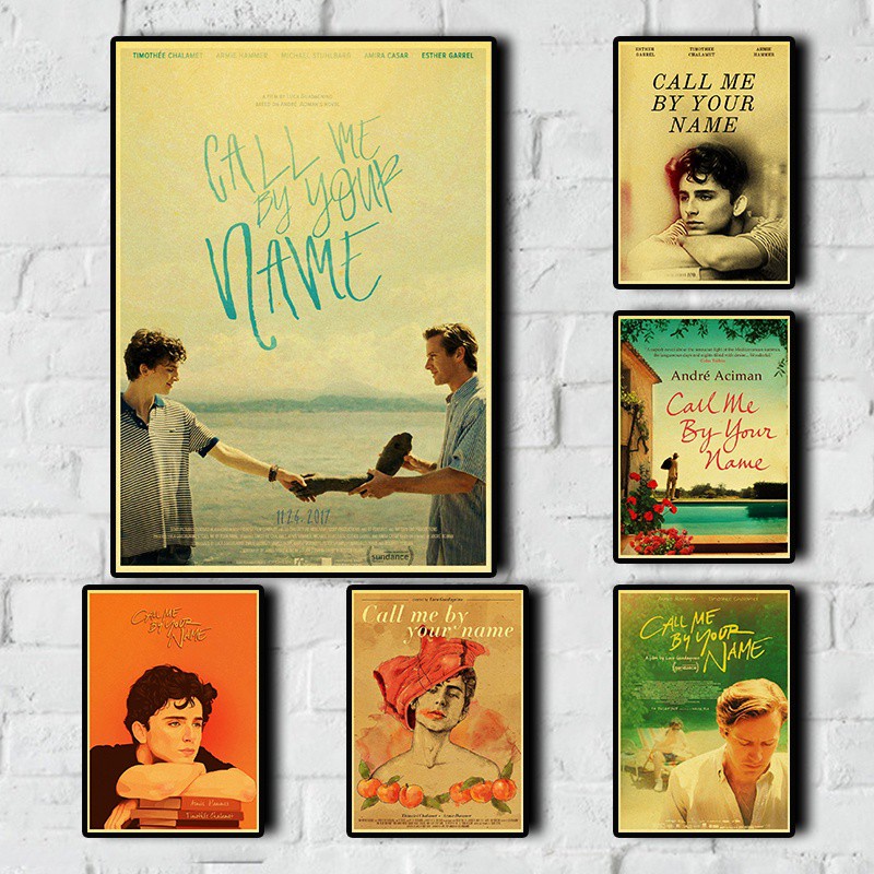 Poster Phim Call Me by Your Name Olive Elio Phong Cách Retro NoBrandPaper