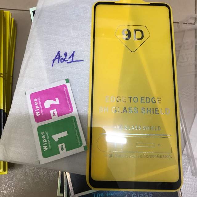 Kính cường lực 9D cho Galaxy A21 mới 2020 bảo vệ màn hình