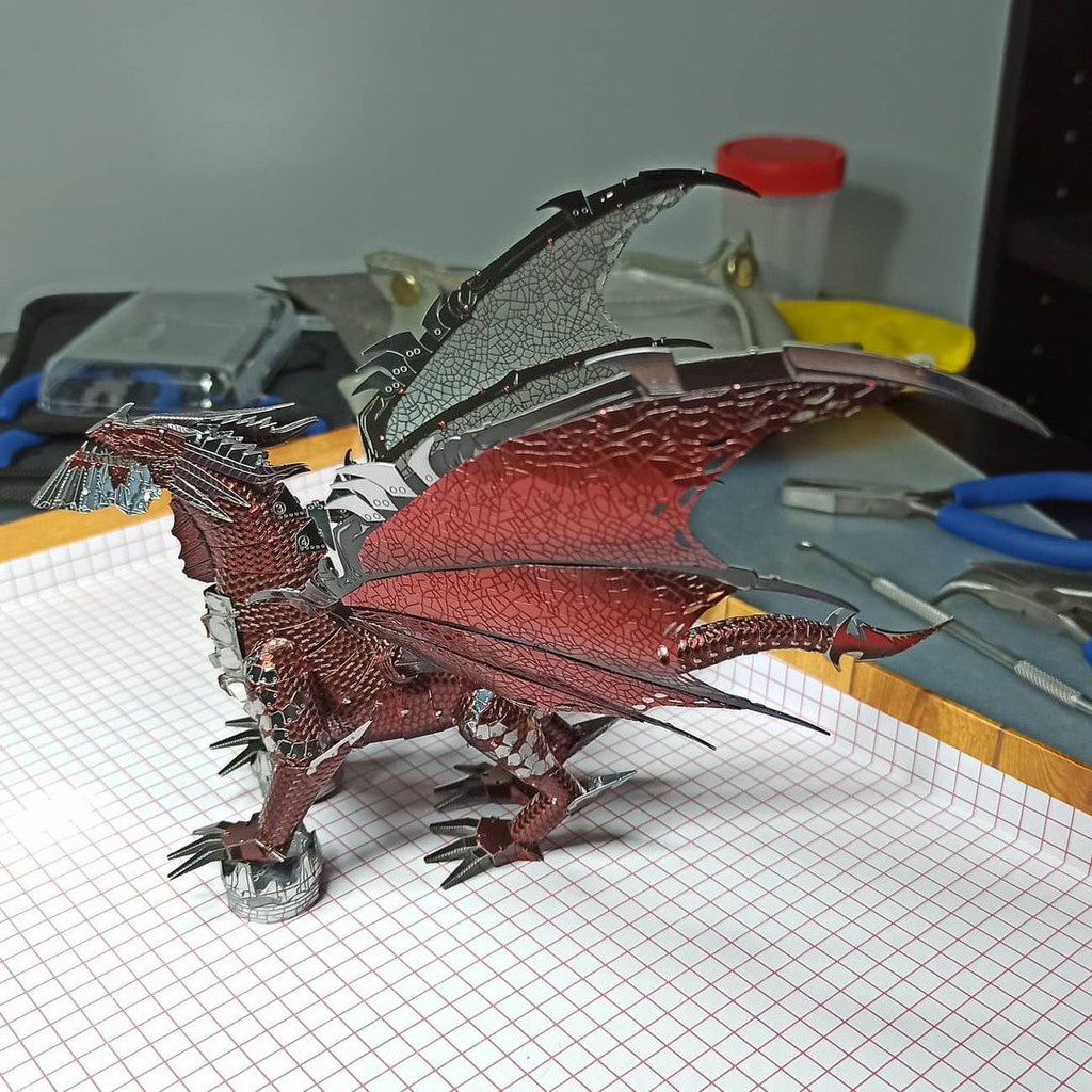 Mô Hình Kim Loại 3D Lắp Ráp Piececool Rồng Đen Deathwing Trong World of Warcraft