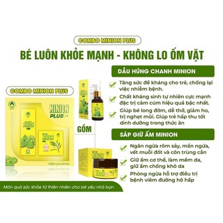 COMBO PLUS ( DẦU HÚNG CHANH + SÁP ẤM MINION )
