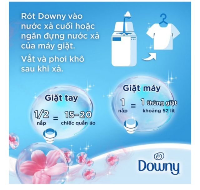 Nước xả Downy 3.5l hương nước hoa huyền bí / Đam mê/ Nắng mai