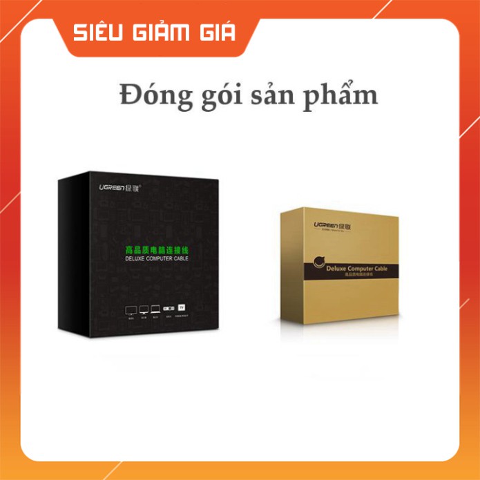 HOT- Cáp HDMI 2.0 Carbon chuẩn 4K@60MHz mạ vàng cao cấp độ dài từ 1-5m UGREEN HD131