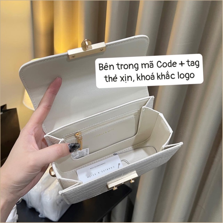 Túi Cnk Nữ Vân Da Rắn Sang Chảnh Cho Lady Công Sở DC2001 Có Dây Gắn Rời