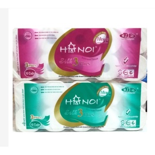 Giấy vệ sinh hà nội 3 lớp mềm mịn dai/ bịch 10 cuộn