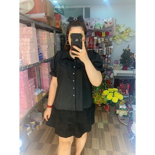 [ BIGSIZE ] Áo Sơ Mi Cổ Viền Bèo 60-95kg