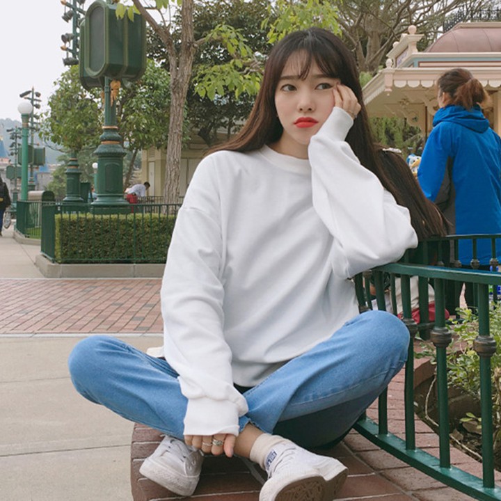 Áo Sweater ❤️FREESHIP❤️ Form Rộng Saro Đơn Giản Mềm Mại Dễ Phối Đồ | BigBuy360 - bigbuy360.vn