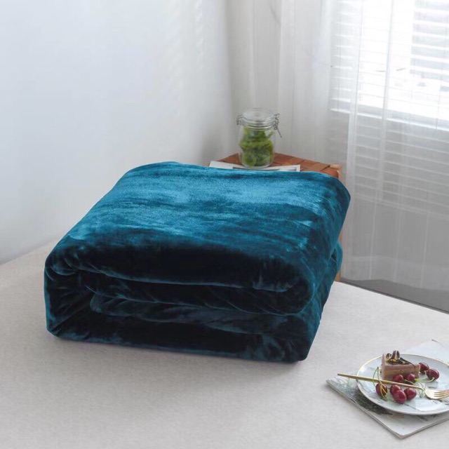 Chăn lông thỏ blanket nặng 2,5kg hàng nhập loại 1