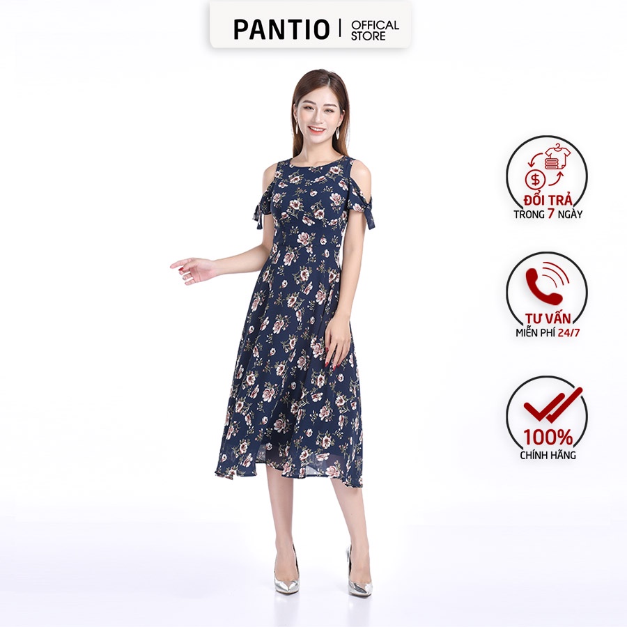 Đầm dạo phố phối hoạ tiết hoa nhẹ nhàng FDP32264 - PANTIO