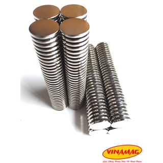 5 Viên Nam Châm Trắng Ø 20x2mm, Nam Châm Đất Hiếm Lực Từ Cực Mạnh