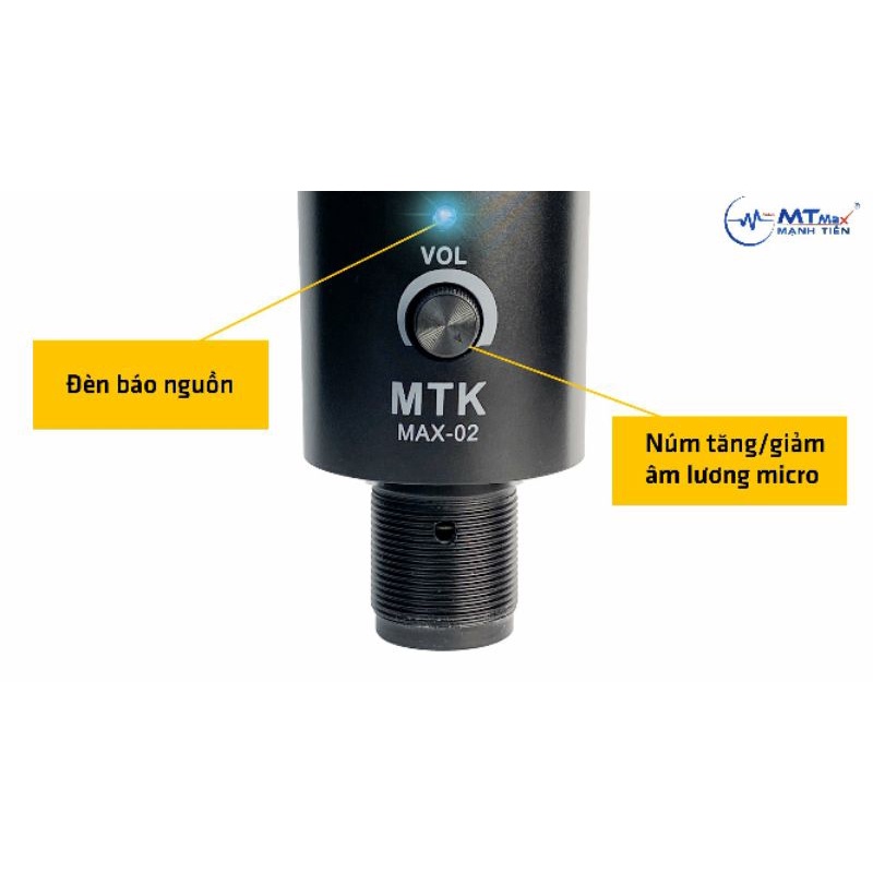 Micro cao cấp MTK MAX 02 USB dùng cho thu âm, Karaoke, Livestream online trên PC, Laptop