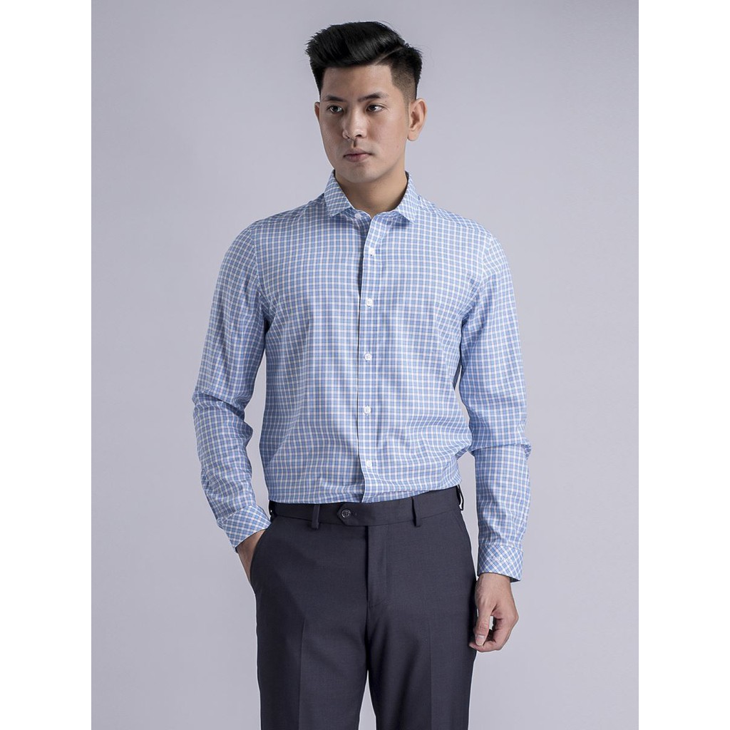 Áo sơ mi nam dài tay ARISTINO sợi sồi dáng slim als52608