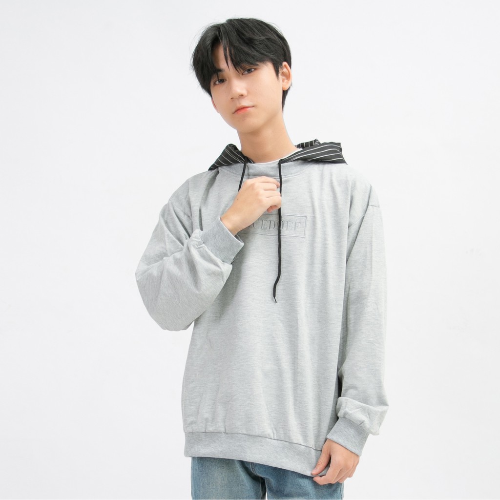 Áo Hoodie Nam Dài Tay MANDO Đen Xám Vải Nỉ Cao Cấp Form Rộng Mũ Caro Kiêu Dáng Basic Unisex Thời Trang Hàn Quốc NDN030 | BigBuy360 - bigbuy360.vn