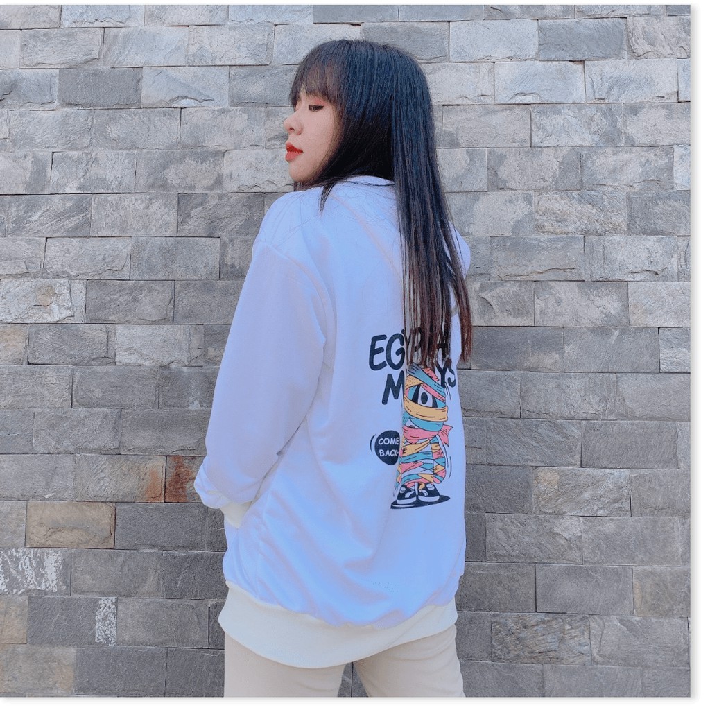 ÁO HOODIE NỮ DÂY KÉO HỌA TIẾT XÁC ƯỚP SITIN