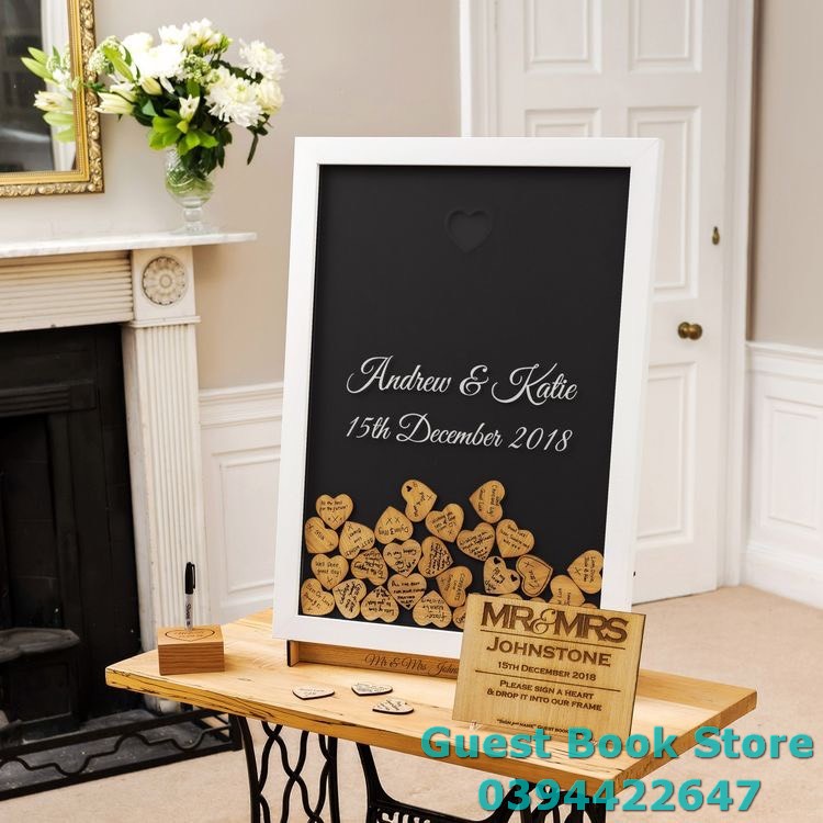 Hộp Thả Tim Dáng Chữ Nhật Thiết Kế Theo Yêu Cầu| Thao Wedding Guestbook