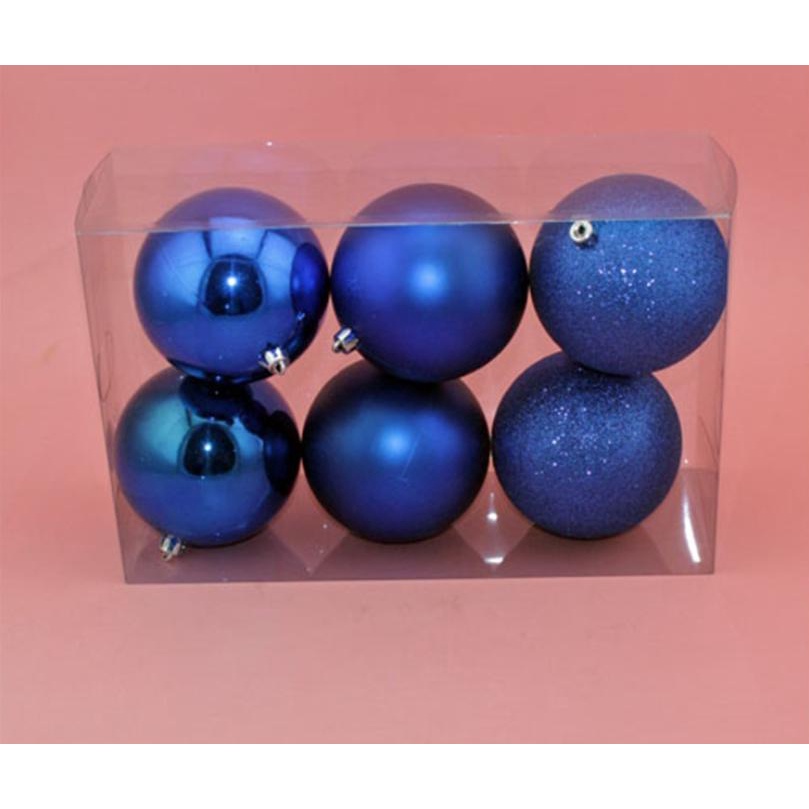 Châu Trang Trí Cây Thông Noel- Bóng Trang Trí Noel Set 6 Quả- Hộp