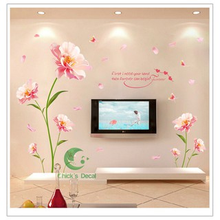 Decal dán tường hình hoa trang trí