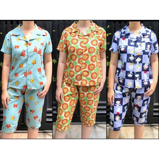 Pijama lửng nữ vải kate thái mịn đẹp không nhăn size 50-65kg nhiều mẫu