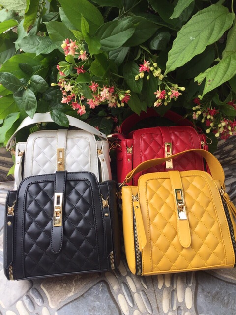 Túi hai khoá sườn da đẹp