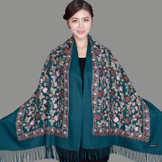 Khăn mận thêu cashmere nữ