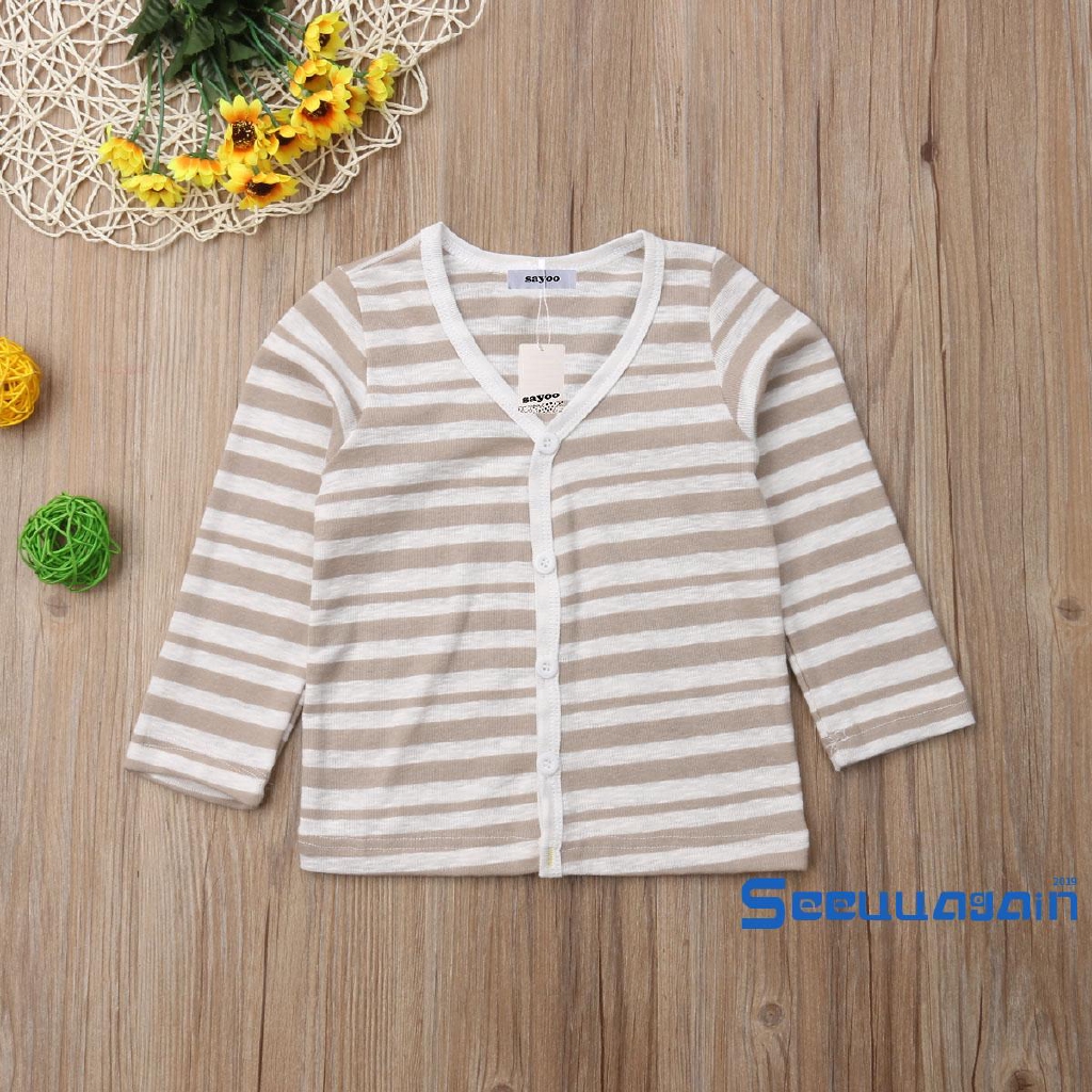 Áo Khoác Cardigan Dệt Kim Tay Dài Cho Bé