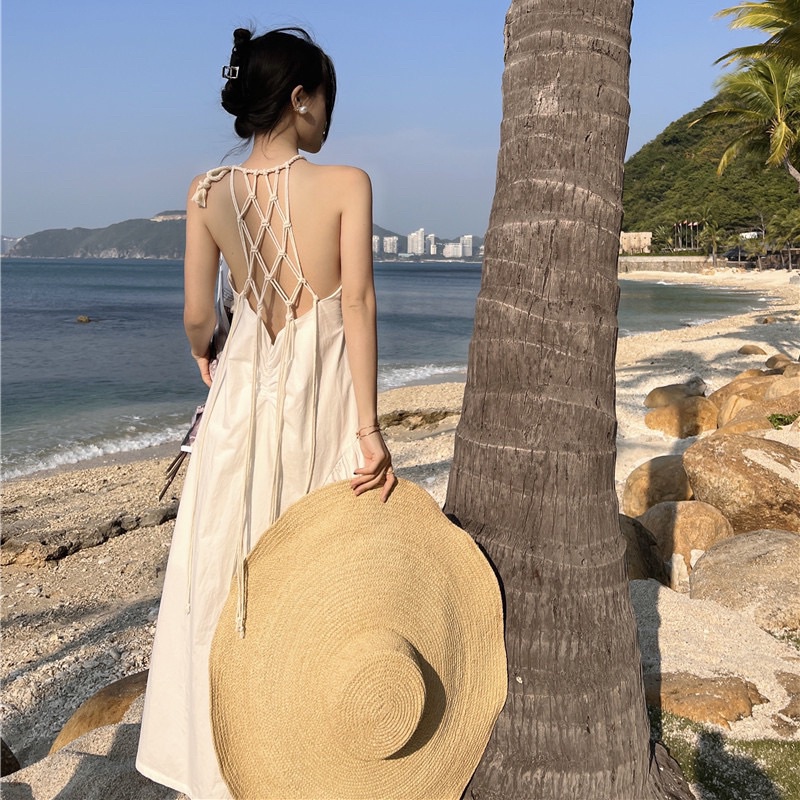 / ORDER / Váy Maxi Đi Biển Đan Dây